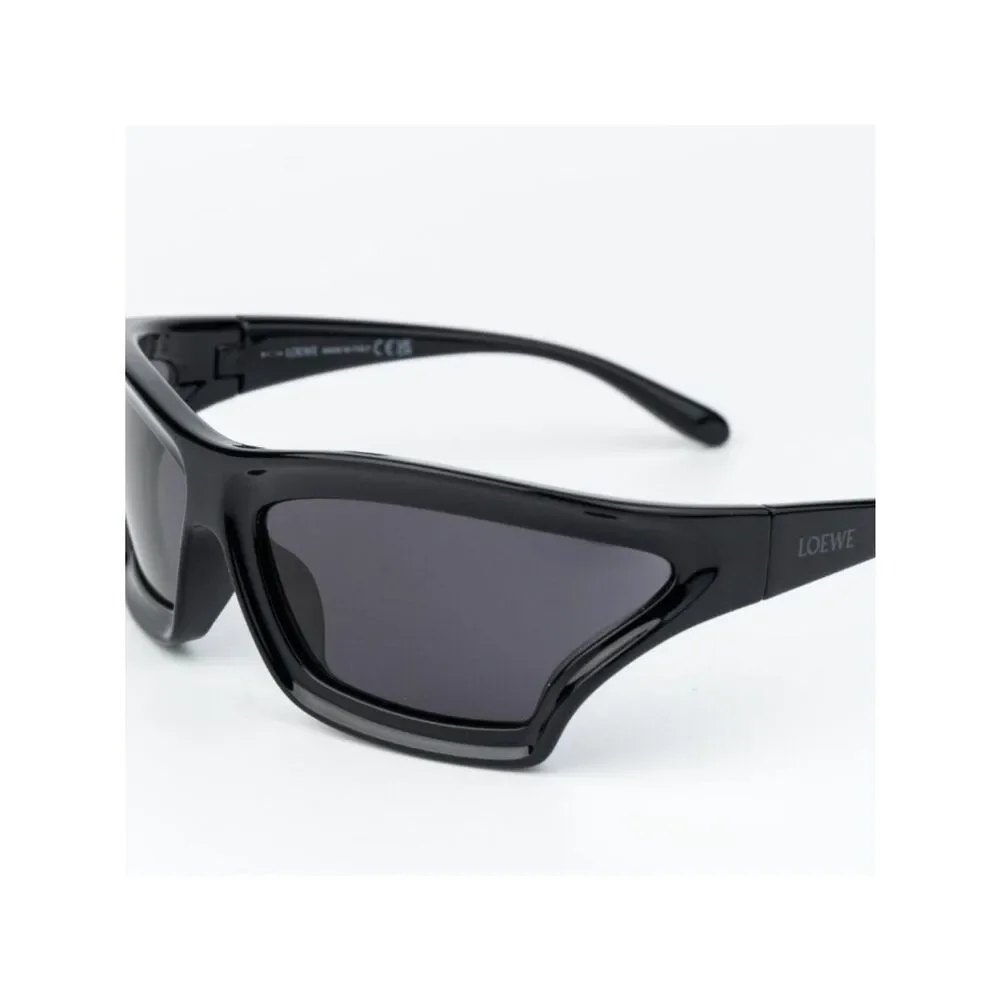 Loewe x PAULA'S IBIZA Men Sunglasses Black Smoke Wraparound LW40143U 01A